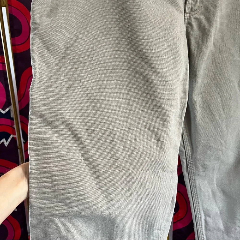 Vintage Carhartt B11 DES Duck Canvas Dungarees Work Pant Washed Carpenter Desert - Picture 6 of 10
